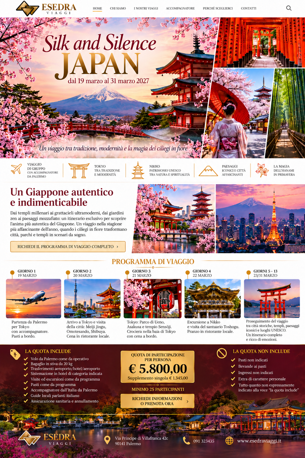 Silk and Silence Japan: pagina programma Esedra Viaggi